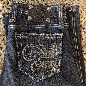 Miss Me Fleur de Lis Bootcut Jeans